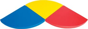 Geometryczny materac piankowy ćwiartka Quartelo, kolor żółty