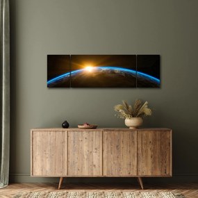 Obraz planety Ziemi z kosmosu (170x50 cm)