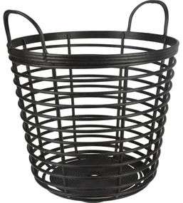 Kosz ogrodowy Downey antracyt, 37,4 x wys. 40 cm,eko-drewno