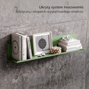 Półka wisząca JOANNE 700 mm, Fresh Style: pastelowy zielony