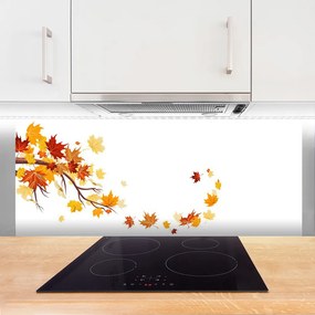 Panel Kuchenny Złote Liście W Stylu Art Deco