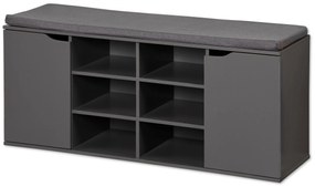Szafka na buty z siedziskiem i zamkniętymi półkami, MDF, Kesper