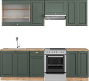 Aneks kuchenny green-gold country/gold power oak 240x60x81.6 fame-line