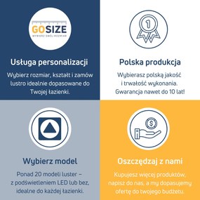 Lustro asymetryczne bez podświetlenia FLOW Corner | Różne rozmiary | Różne kolory