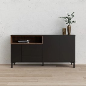 Czarna komoda 176x90x49 cm Roomers – Tvilum