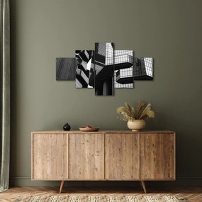 Obraz szklanych budynków (125x70 cm)