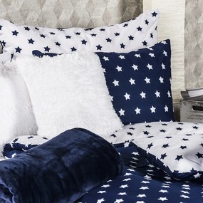 4Home pościel bawełniana Stars Navy blue, 140 x 220 cm, 70 x 90 cm