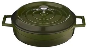 Lava Garnek żeliwny niski okrągły 28 cm, zielony, śred. 28 cm