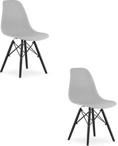 Krzesło Valora OSAKA, szare, czarne, ergonomiczne, z nogami x2