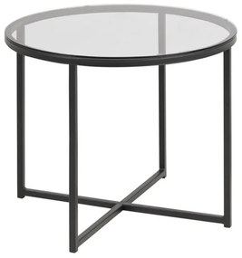 Stolik ze szklanym blatem Actona Cross, ⌀ 55 cm