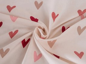 PrzytulneMieszkanie.pl Prześcieradło z mikrofibry SOFHEARTS kremowe 90x200 cm