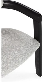 Białe/czarne tapicerowane fotele jadalniane zestaw z podłokietnikami 2 szt. Eiden – MOME