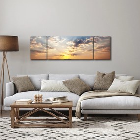 Obraz - Słonie wędrujące po sawannie (170x50 cm)