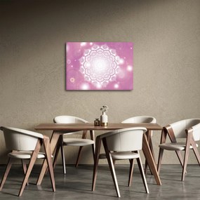 Obraz mandali na różowym tle (70x50 cm)