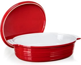 Banquet Foma naczynie żaroodporne owalne z pokrywką Culinaria Red 3,6 l, 3,6 l