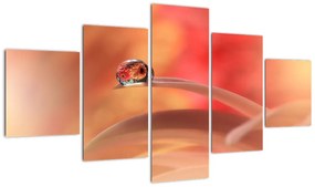 Obraz kwiecistej kropli rosy (125x70 cm)