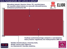 Zwijana czerwona markiza boczna - Zuris