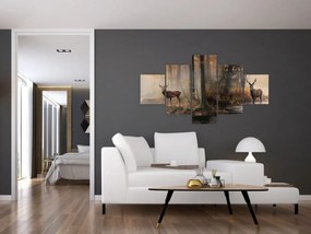 Obraz - Obraz dzikiej przyrody w stylu vintage (125x70 cm)