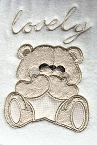 Podarunkowy zestaw ręczników dla dzieci LOVELY, 2 szt Beżowy Zestaw (ręcznik 50x90cm, ręcznik 70x130cm)