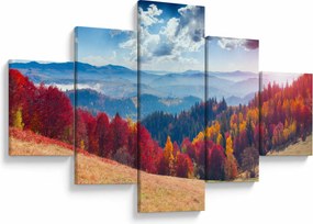 Obraz kolorowego jesiennego krajobrazu (125x70 cm)