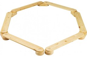 Ścieżka Sensoryczna Drewniana, Balance Beam, 6 Elementów, Naturalna - Meowbaby®