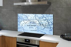 Szklany Panel Szczegółowa Mapa Metropolii