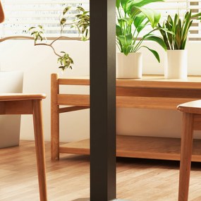 HOMCOM Stół jadalniany Kwadratowy stół kuchenny dla 2 osób z blatem w optyce drewna stalową podstawą 70 x 70 x 75 cm Ciemnobrązowy | Aosom PL