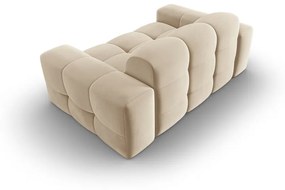 Beżowa aksamitna sofa 156 cm Kendal – Micadoni Home