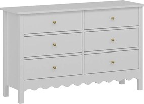Komoda 6 szuflad - Biały - ILIZANA