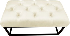 Ławka CHESTERFIELD tkanina Welur loft ławka metal : Kolor Stelaża - Czarny , Kolor tkaniny - VELVET - MG50, Typ tkaniny - Velvet