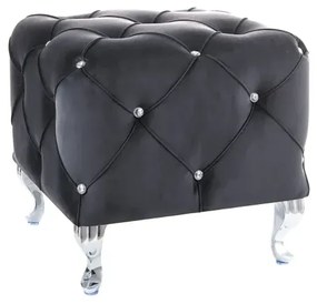 PUF HESTIA K VELVET CZARNY BLUVEL 19/ SREBRNY SIGNAL