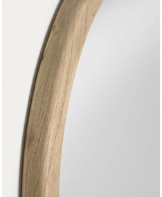 Lustro ścienne z drewnianą ramą ø 100 cm Alum – Kave Home