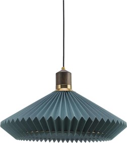 Halo Design 744275 - Lampa wisząca na lince PARIS 1xE27/60W/230V, średnica 56 cm, niebieska/mosiężna/dębowa