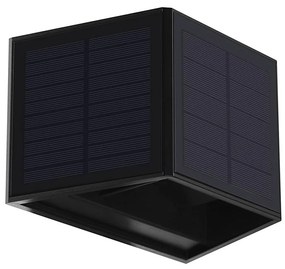 LED Kinkiet solarny WINGS LED/2W/3,2V 3000K IP54 czarny