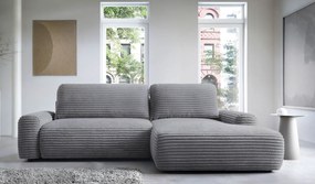 Ciemnoszary narożnik sztruksowy do salonu C9-F72