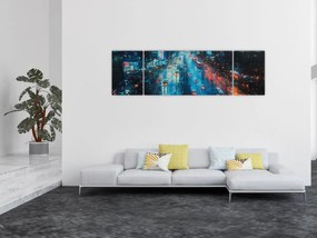Obraz - Duże miasto, obraz olejny (170x50 cm)