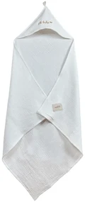 Biały muślinowy ręcznik dziecięcy z kapturem 85x85 cm Muslin – Malomi Kids