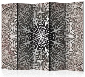 Parawan dwustronny Tła i desenie 225x172 cm 5-częściowy czarny ARTGEIST B