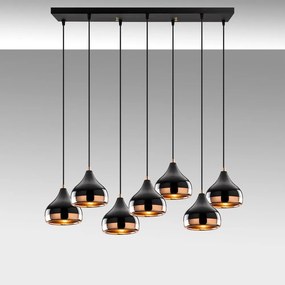 Czarna lampa wisząca z metalowym kloszem Yildo – Opviq lights