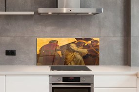 Szklany Panel Jezus i Ludzie pod Krzyżem