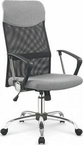 Popielaty tapicerowany fotel obrotowy L5-F90