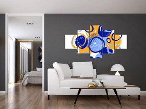 Obraz - Jasny motyw z kółkami (125x70 cm)
