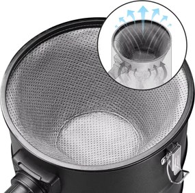 Odkurzacz do popiołu BENEDIKT, 1200 W, 18 kPa, czarny/pomarańczowy Monzana