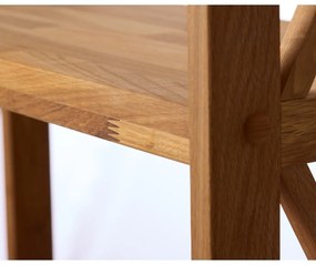 Regał z litego drewna dębowego w naturalnym kolorze 70x87 cm X-Shelf – Unique Furniture
