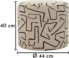 Beżowy puf z materiału bouclé Nairobi – Mauro Ferretti