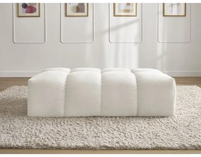 Biały podnóżek z materiału bouclé Everest – Bobochic Paris