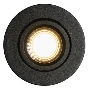 Wpuszczany reflektor czarny, regulowany, 6,5 cm, z LED, IP54, ultracienki - Pupil Nowoczesny Oswietlenie wewnetrzne