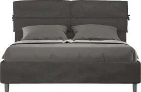 Łóżko bez stelaża tapicerowane 160x200 microfibra Szary Nandy