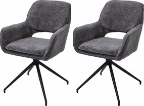 Krzesło do jadalni MCW-N74 (zestaw 2 sztuk),  ciemnoszary