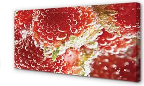 Obraz na płótnie Truskawki w Kroplach Rosy